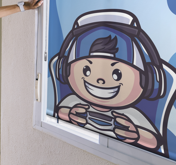 Vrolijk karakter nerd rolgordijn - TenStickers