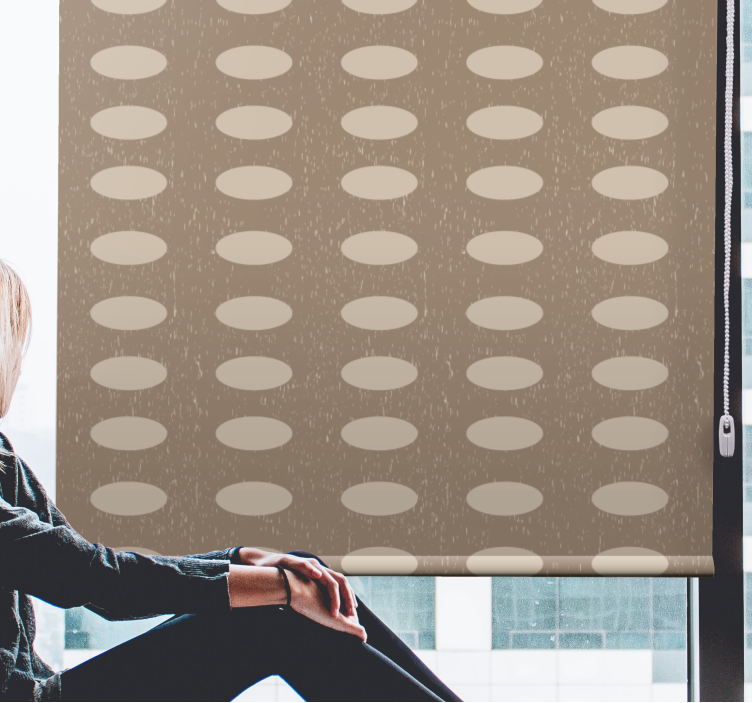 Welsprekende ovale patronen rolgordijn textuur en patroon - TenStickers