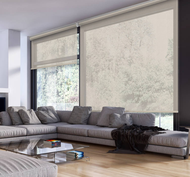 Wit linnen rolgordijn doorzichtig - TenStickers