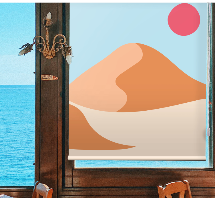 Woestijnlandschap raambekleding origineel - TenStickers