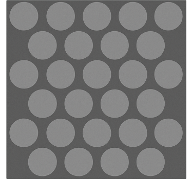 Getextureerde grijze cirkels raambekleding badkamer - TenStickers