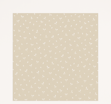 Beige bladerenmotief rolgordijn kinderkamer - TenStickers