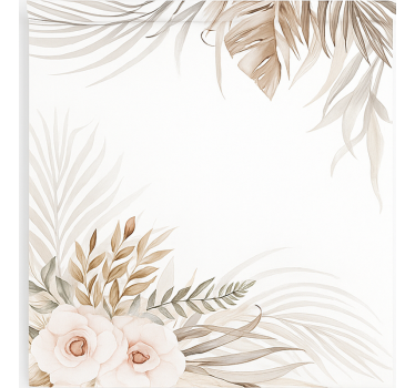 Boho sierlijke bloemen rolgordijn kinderkamer - TenStickers
