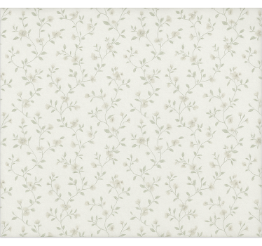 Sierlijke vintage bloemen rolgordijn hoofd slaapkamer - TenStickers