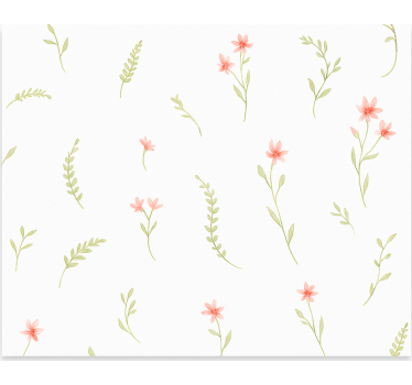 Pastel weidebloemen rolgordijn kinderkamer - TenStickers