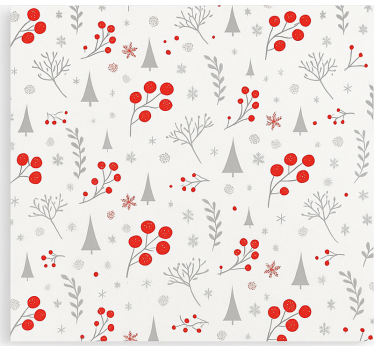 Vintage kerstpatroon rolgordijn woonkamer - TenStickers