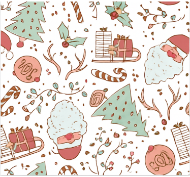 Scandinavisch kerstpatroon rolgordijn woonkamer - TenStickers