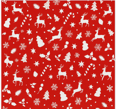 Pastel kerstman patroon rolgordijn woonkamer - TenStickers