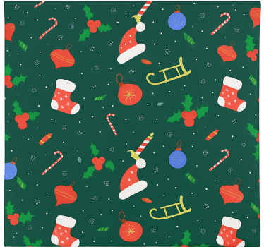 Kerstman peperkoek patroon rolgordijn woonkamer - TenStickers