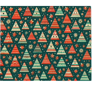 Rode en groene kerst rolgordijn woonkamer - TenStickers