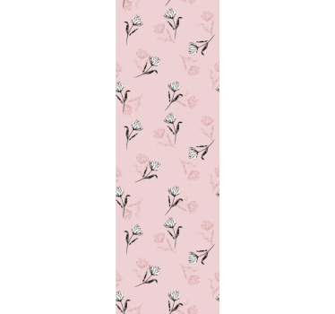 Thuis kantoor raambekleding witte lelies op roze achtergrond - TenStickers