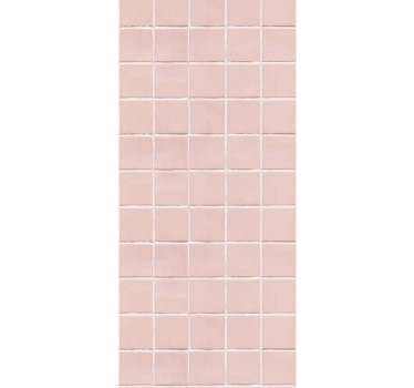 Rolgordijn keuken simpele blush roze tegels - TenStickers