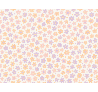 Rolgordijn kinderkamer kleine pastel bloemen - TenStickers