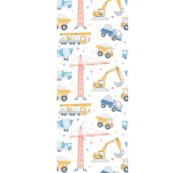 Rolgordijn kinderkamer bouwmotieven - TenStickers