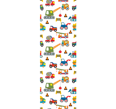 Rolgordijn kinderkamer bouwplezier - TenStickers