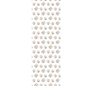 Rolgordijn kinderkamer uilenpatroon - TenStickers