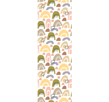 Rolgordijn kinderkamer nordisch regenboogpatroon - TenStickers