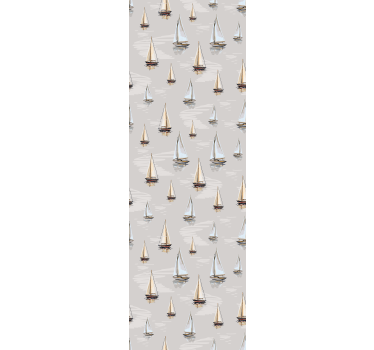 Rolgordijn kinderkamer elegant zeilbootpatroon - TenStickers