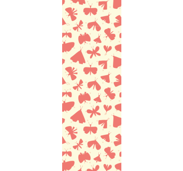 Rolgordijn kinderkamer abstract roze geometrisch vlinderpatroon - TenStickers