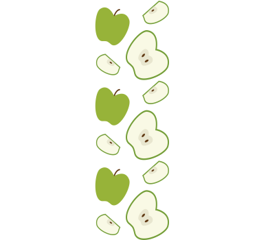 Rolgordijn kinderkamer gelukkige groene appels - TenStickers