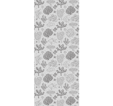 Rolgordijn kinderkamer vintage stijl zee dieren patroon - TenStickers