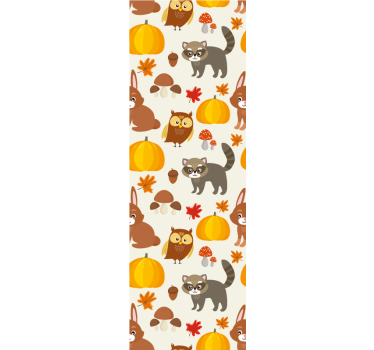 Rolgordijn kinderkamer herfstbosdieren - TenStickers