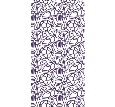 Rolgordijn kinderkamer sport doodle design - TenStickers