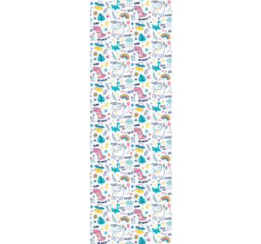 Rolgordijn kinderkamer handgetekende illustraties - TenStickers