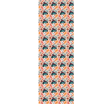 Rolgordijn kinderkamer schattige naadloze heksachtergrond - TenStickers