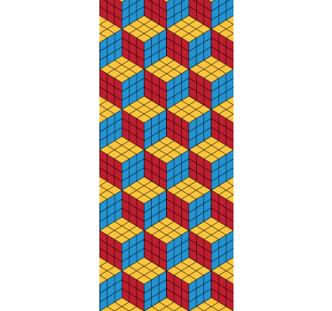 Rolgordijn kinderkamer rubiks kubus origineel patroon - TenStickers