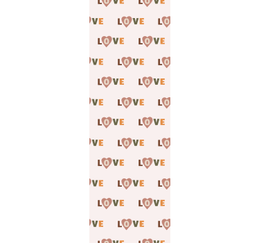 Rolgordijn kinderkamer love word pastel stijl - TenStickers