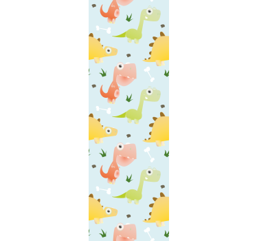 Rolgordijn kinderkamer klein dino patroon - TenStickers