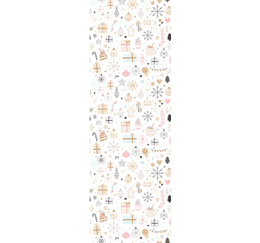 Rolgordijn kinderkamer winter xmas patroon - TenStickers