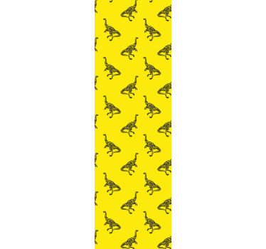 Rolgordijn kinderkamer brachiosaurus symbolen op geel - TenStickers