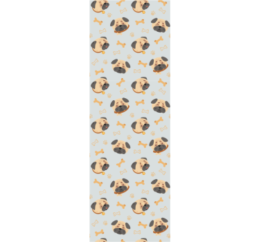 Rolgordijn kinderkamer met britse bulldog puppies patroon - TenStickers