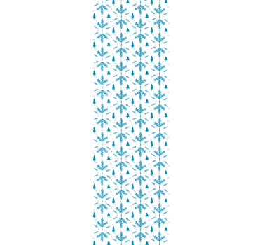 Rolgordijn kinderkamer nordic stijl seizoenen blauw - TenStickers
