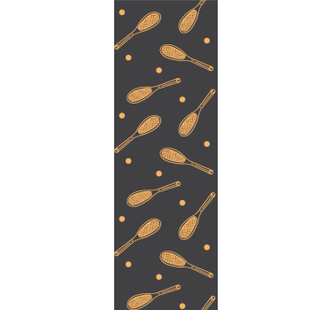 Rolgordijn kinderkamer oranje rackets - TenStickers