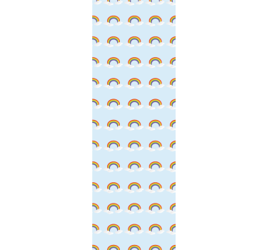 Rolgordijn kinderkamer kleurrijke regenboog en wolken - TenStickers