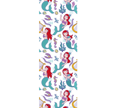 Rolgordijn kinderkamer met glimlachende ariel - TenStickers