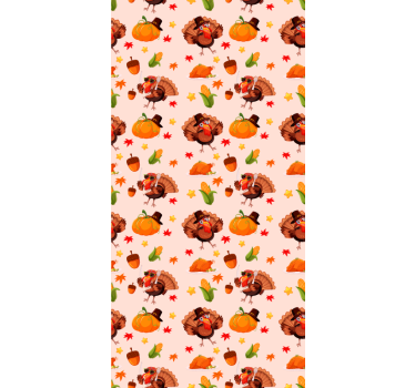Rolgordijn kinderkamer coole dankzegging kalkoenen - TenStickers