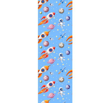 Rolgordijn kinderkamer waterverf baby ruimte patroon - TenStickers