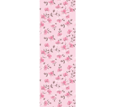 Rolgordijn kinderkamer schattige roze bloemen - TenStickers