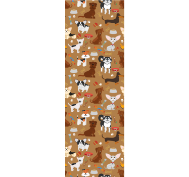 Rolgordijn kinderkamer schattige hondenprint - TenStickers