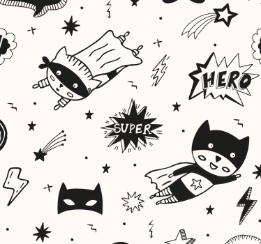 Rolgordijn kinderkamer superhelden strippatronen - TenStickers