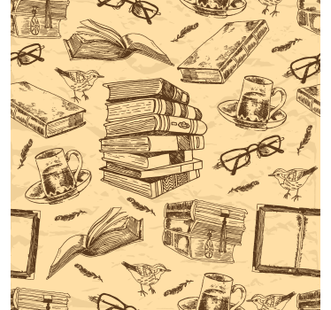 Rolgordijn kantoor oude bibliotheek - TenStickers