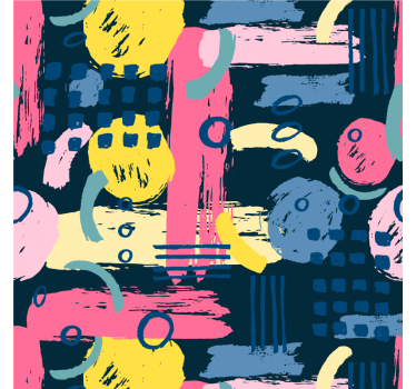 Rolgordijn woonkamer kleurrijk abstract - TenStickers