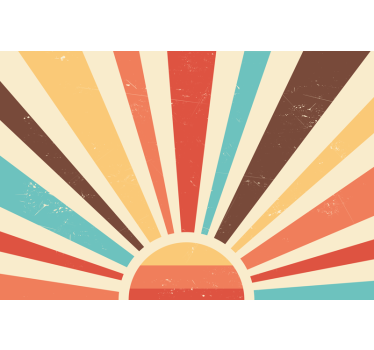 Rolgordijn woonkamer abstract vintage zonsondergang - TenStickers