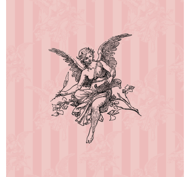 Rolgordijn woonkamer toile de jouy patroon design - TenStickers