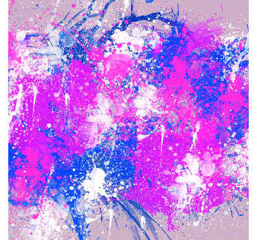 Rolgordijn woonkamer abstracte kunst kleuren spetters - TenStickers