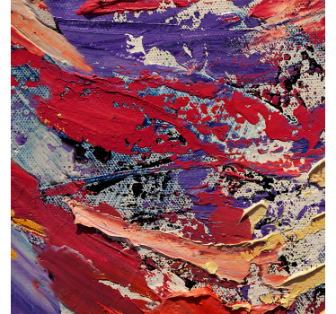 Rolgordijn woonkamer splash kleuren schilderij - TenStickers